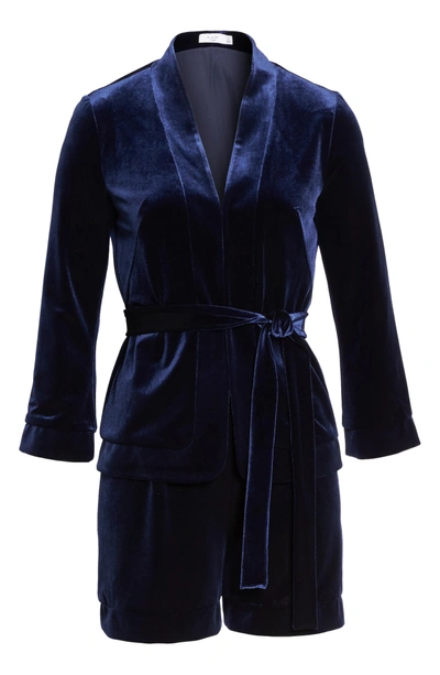 Shop Ali & Jay After Hours Velvet Two-piece Dress In Navy