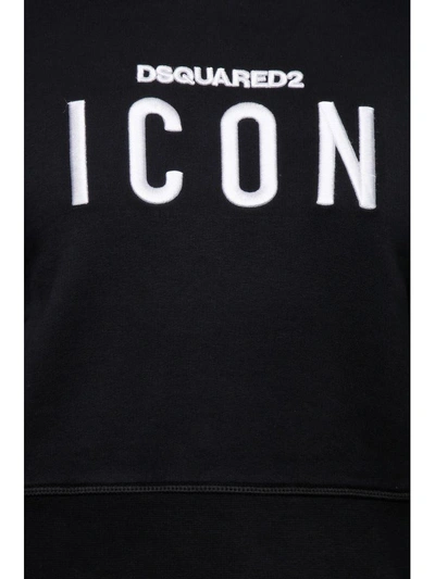 Shop Dsquared2 Embroidered Sweatshirt In Nero