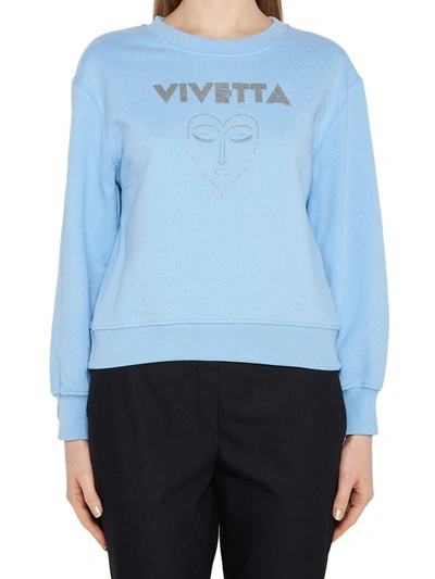 Shop Vivetta Sweatshirt In Light Blue