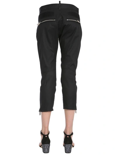 Shop Dsquared2 Cargo Trousers In Nero