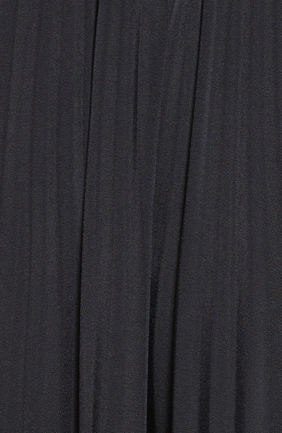 Shop Valentino Bicolor Jersey & Lace Plisse Skirt In Black