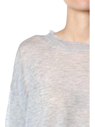 Shop Alexander Wang Knitted Sweater In Heather Grey