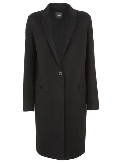 Shop Theory Classic Long Coat In Black