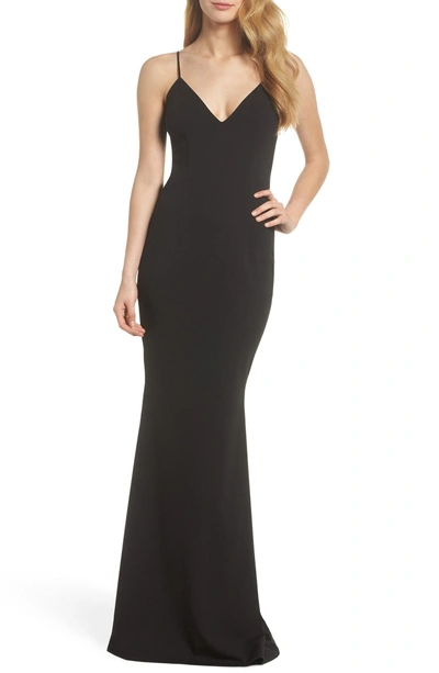 Shop Katie May Bambi Cutout Mermaid Gown In Black
