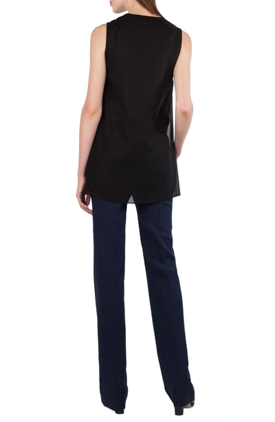 Shop Akris Cotton Voile A-line Blouse In Black