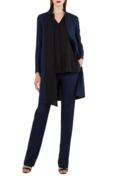 Shop Akris Cotton Voile A-line Blouse In Black