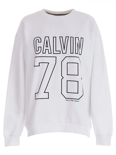 Shop Calvin Klein Jeans Est.1978 Fleece In White
