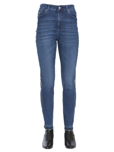 Shop Alexander Mcqueen Jeans With Side Band In Blu