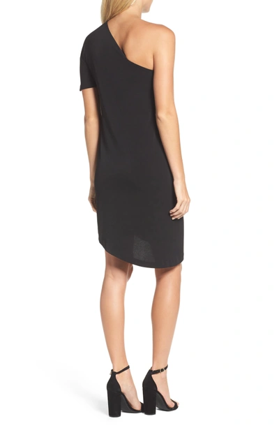 Shop Leota Christina One-shoulder Dress In Black