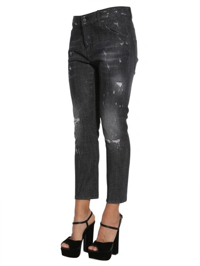 Shop Dsquared2 Cool Girl Cropped Jeans In Nero