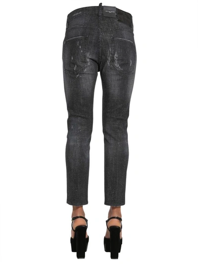 Shop Dsquared2 Cool Girl Cropped Jeans In Nero