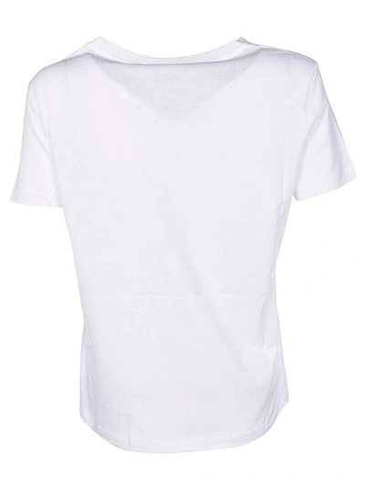 Shop Kenzo Logo Print T-shirt In Bianco