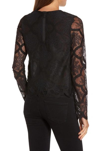 Shop Kendall + Kylie Lace Crop Top In Black