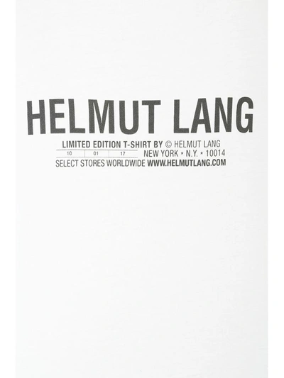 Shop Helmut Lang White Ring Cotton Logo Limited Edition T-shirt