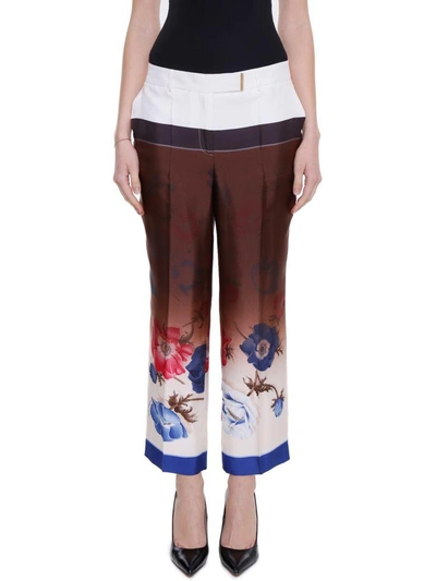 Shop Ferragamo Silk Twill Trousers In Marrone Toni Cognac