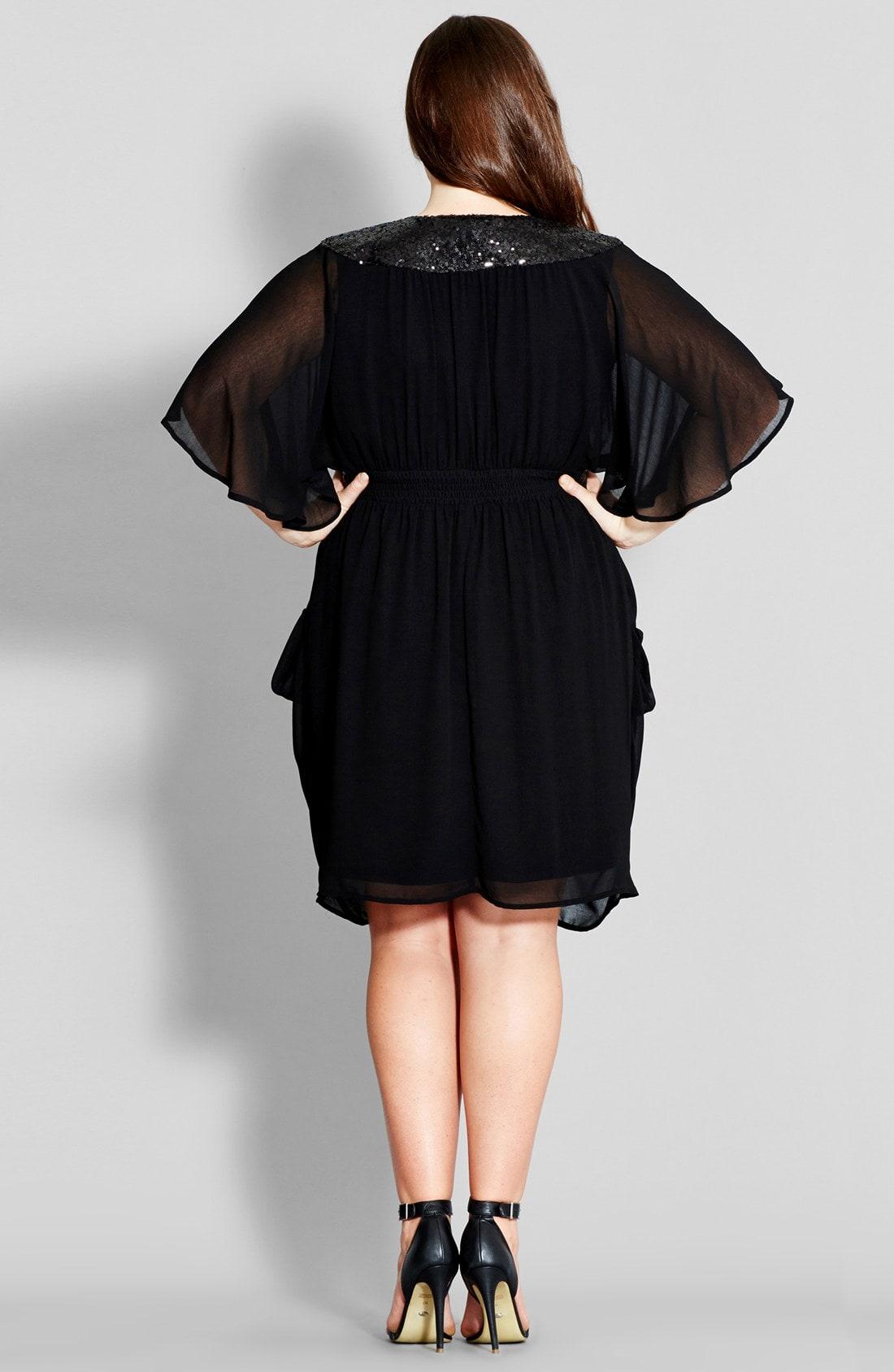 city chic sequin wrap dress