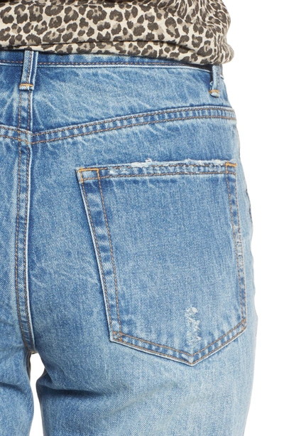 Shop Evidnt Oxford Straight Leg Distressed Jeans In Beachwood