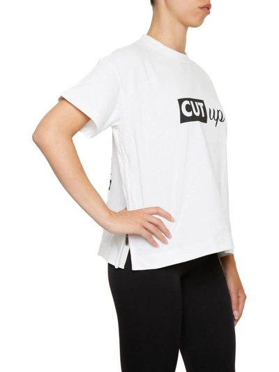 Shop Sacai Printed T-shirt In White|bianco