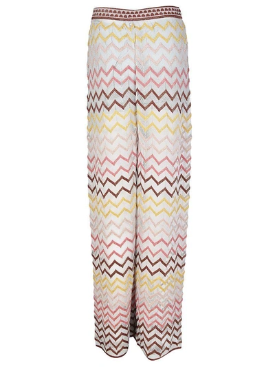 Shop M Missoni Zig Zag Trousers In Multicolor