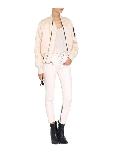 Shop Ben Taverniti Unravel Project Nylon Bomber Jacket In Rosa