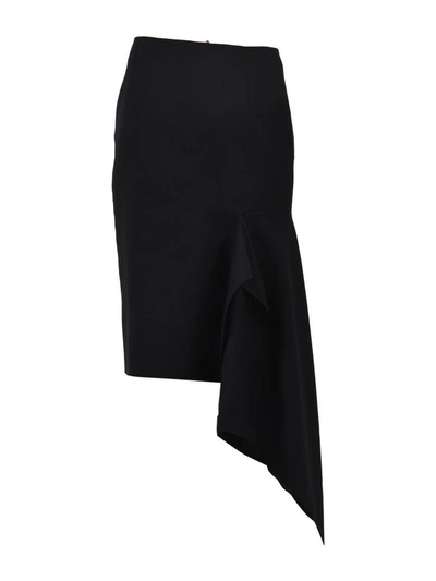 Shop Balenciaga Asymmetric Skirt Black