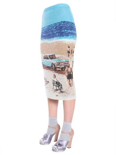 Shop N°21 Merino Wool Skirt In Multicolor
