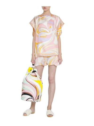 Shop Emilio Pucci Silk Top In Multicolor