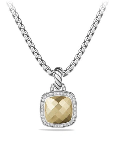 Shop David Yurman Albion Pendant With Diamonds And 18k Gold In Gold Dome