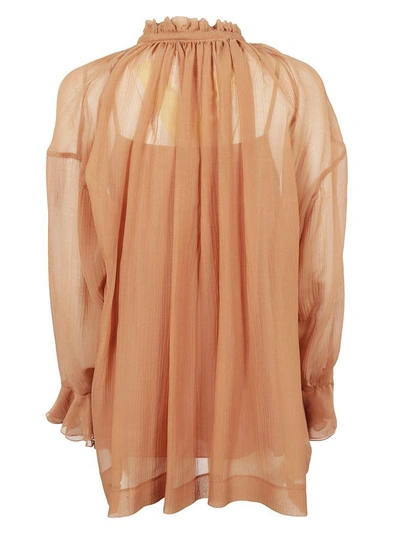 Shop See By Chloé See By Chloe Lace Top In Amber Brown Nr26o