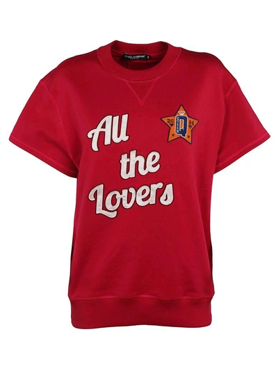 Shop Dolce & Gabbana All The Lovers Sweatshirt In Pink