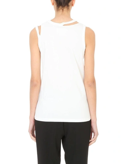 Shop Maison Margiela Splice Detail Tank Top In White