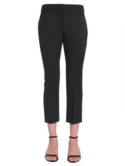 Shop Alexander Mcqueen Fitted Trousers In Nero