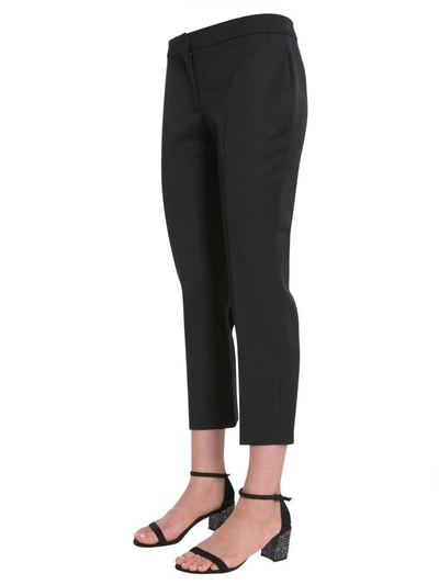 Shop Alexander Mcqueen Fitted Trousers In Nero