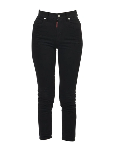 Shop Dsquared2 Cropped Twiggy Jeans In Black