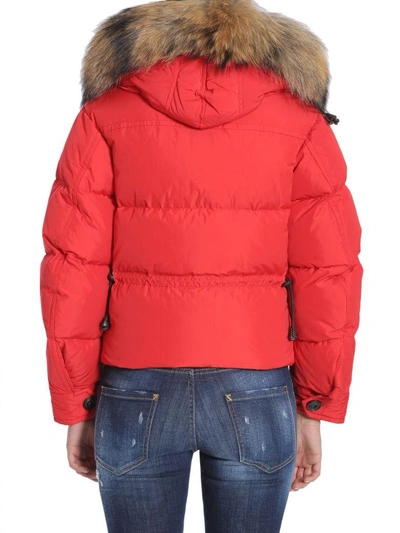 Shop Dsquared2 Nylon Down Bomber Jacket In Rosso