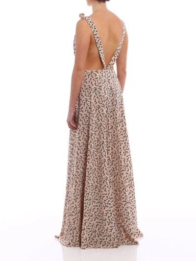 Shop Prada Printed Maxi Dress In Rosa