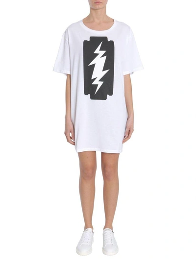 Shop Neil Barrett Oversize Fit T-shirt In Bianco