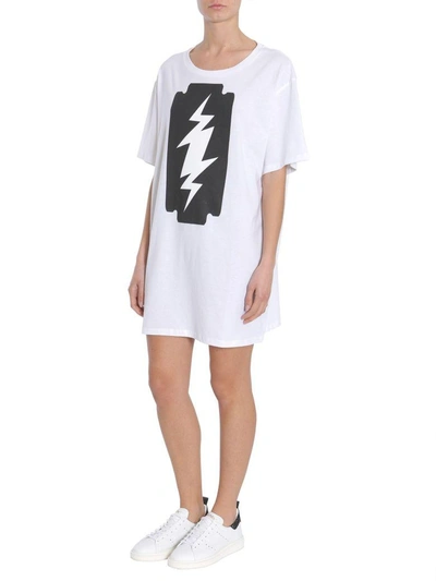 Shop Neil Barrett Oversize Fit T-shirt In Bianco