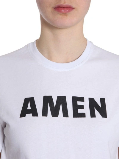 Shop Amen Cotton Jersey T-shirt In Bianco