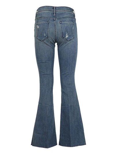 Mother The Hustler Fray Ankle Bootcut Jeans In Medio Chiaro