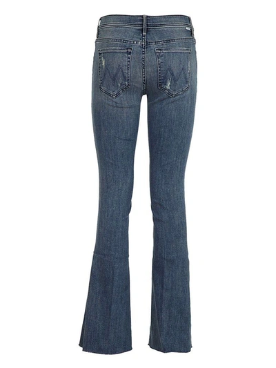Mother The Hustler Fray Ankle Bootcut Jeans In Medio Chiaro