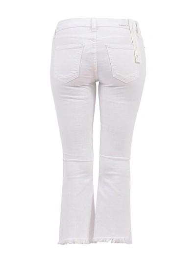 Shop Current Elliott Cropped Denim Jeans White