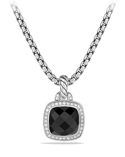 Shop David Yurman Albion Stone Pendant With Diamonds In Black Onyx