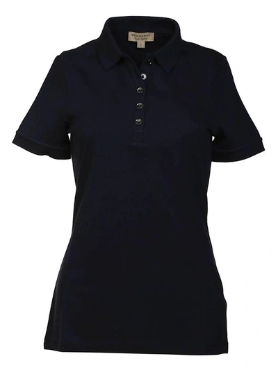 Shop Burberry Slim Fit Polo Shirt In Blu