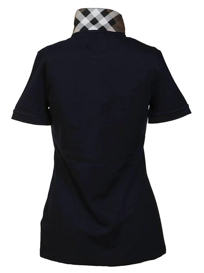 Shop Burberry Slim Fit Polo Shirt In Blu