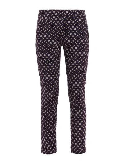 Shop Dondup Perfect Jacquard Cotton Trousers In Multicolor