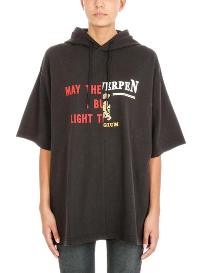 Shop Vetements Antwerp Cotton-jersey Hoody In Black