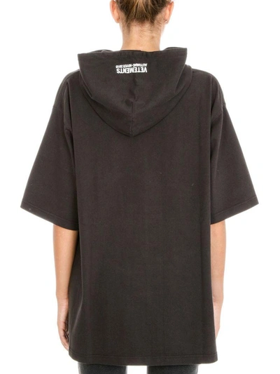 Shop Vetements Antwerp Cotton-jersey Hoody In Black