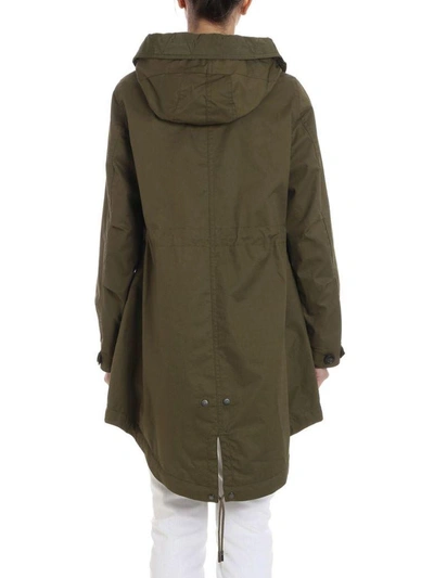 Shop Woolrich Flap Pocket Parka In Green