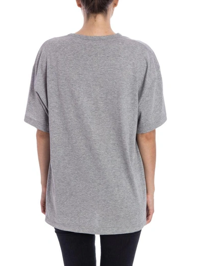 Shop N°21 Cotton T-shirt In Grey - Red